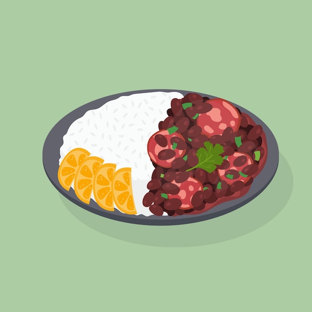 Gratis vector hand getekend feijoada illustratie