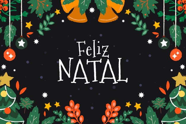 Hand getekend feliz natal