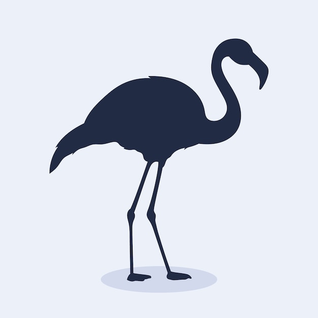 Gratis vector hand getekend flamingo silhouet