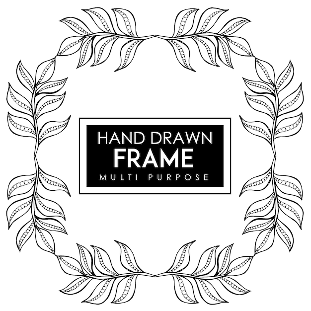 Gratis vector hand getekend frame