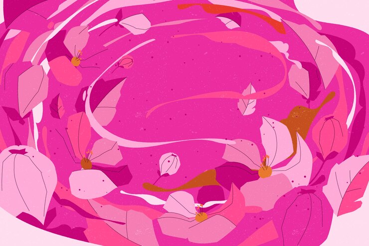 Gratis Vector hand getekend hyper roze achtergrond