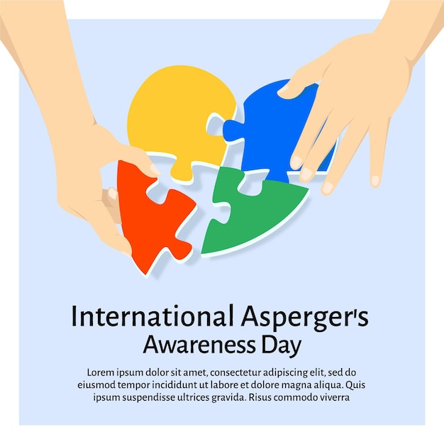 Hand getekend internationale asperger bewustwordingsdag