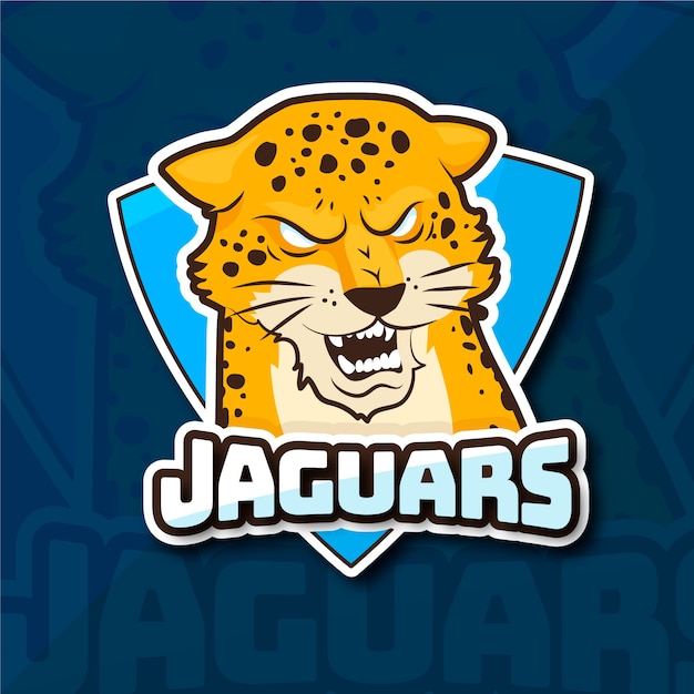 Gratis vector hand getekend jaguar-logo