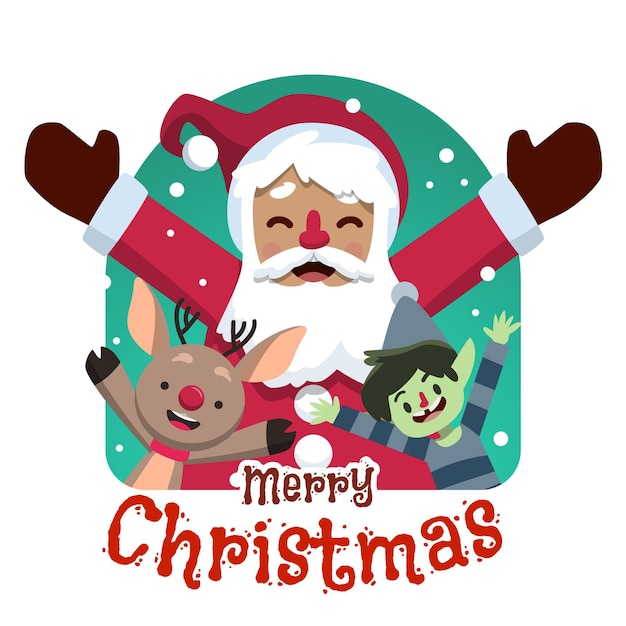 Gratis vector hand getekend kerst achtergrond