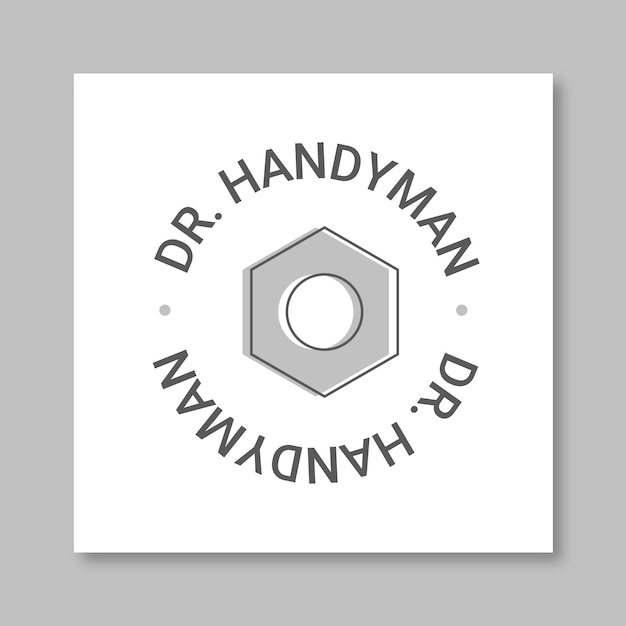 Gratis vector hand getekend klusjesman logo