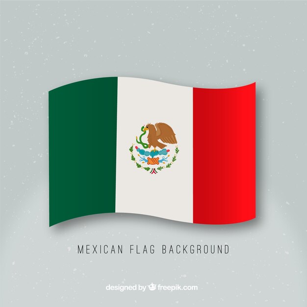 Hand getekend Mexicaanse vlag achtergrond