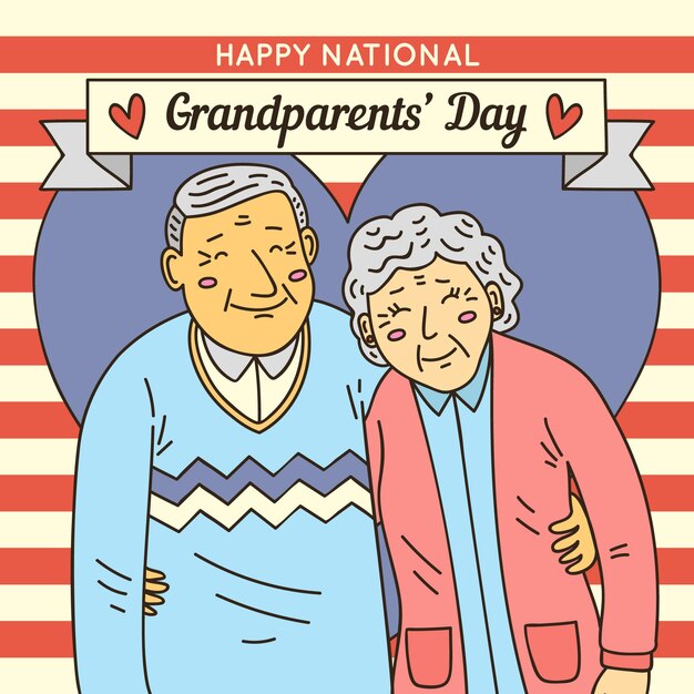 Hand getekend nationale grootouders dag