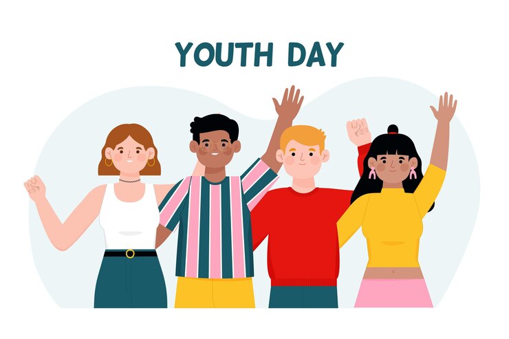 Gratis Vector hand getekend ontwerp jeugddag evenement