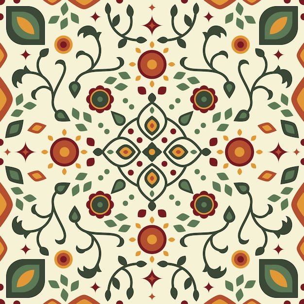 Hand getekend perzisch tapijt patroon