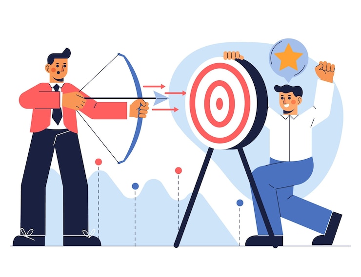 Gratis Vector hand getekend plat ontwerp bedrijfsstrategie concept