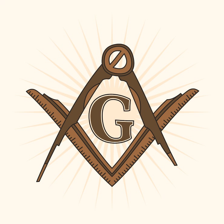 Gratis Vector hand getekend plat ontwerp metselaar logo