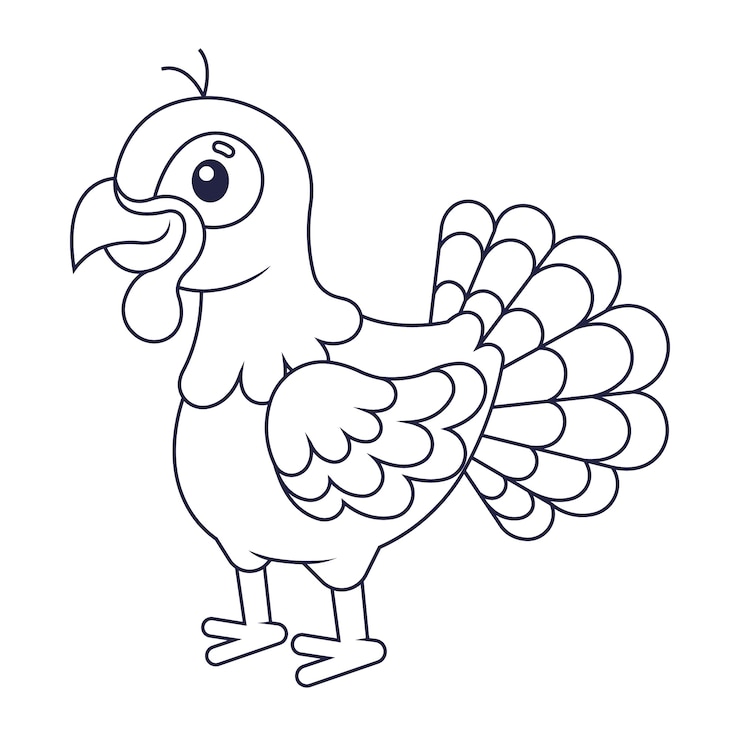 Gratis Vector hand getekend plat ontwerp turkije omtrek