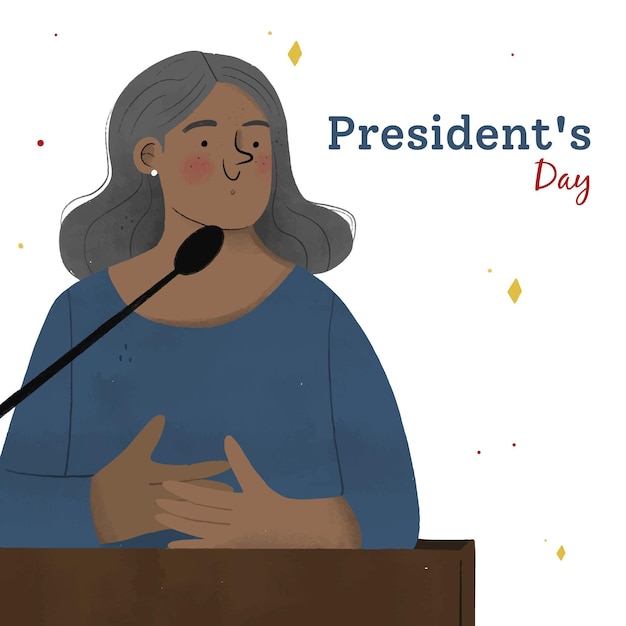 Gratis vector hand getekend presidenten dag