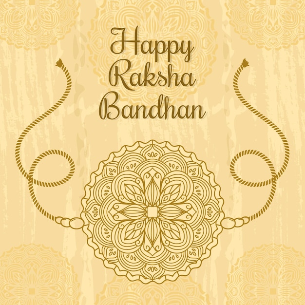 Hand getekend raksha bandhan concept