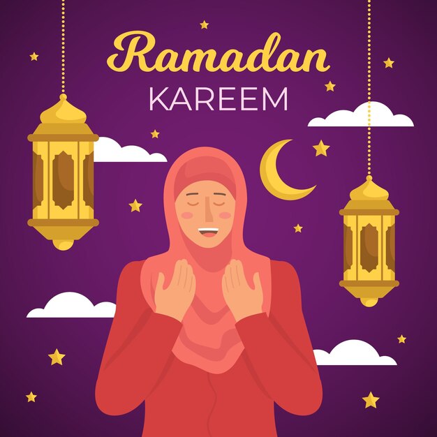 Gratis vector hand getekend ramadan concept geïllustreerd