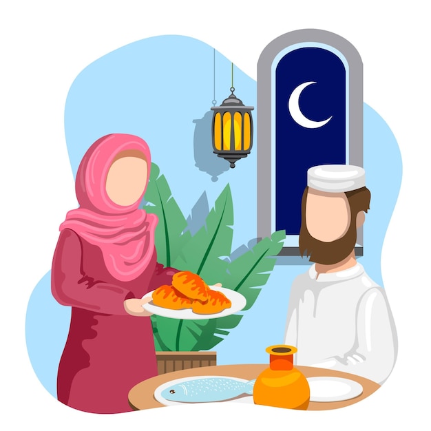 Gratis vector hand getekend ramadan concept illustratie