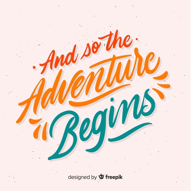 Gratis Vector hand getekend reizen belettering achtergrond