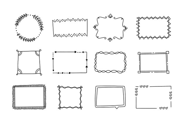 Hand getekend sierframe pack
