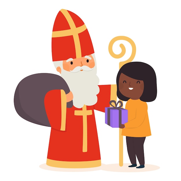 Hand getekend Sinterklaas dag concept