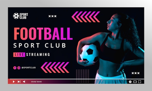 Gratis vector hand getekend sportclub sjabloonontwerp