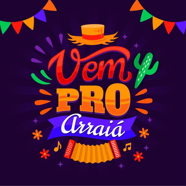 Hand getekend vem pro arraia belettering