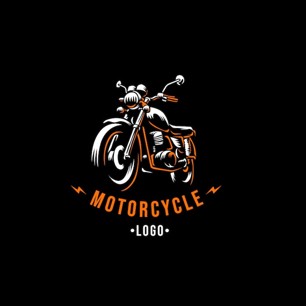 Gratis vector hand getekend vintage motorfiets logo