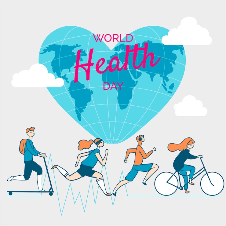 Gratis Vector hand getekend wereldgezondheidsdag