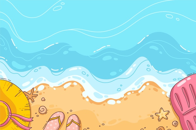 Gratis vector hand getekend zomer achtergrond