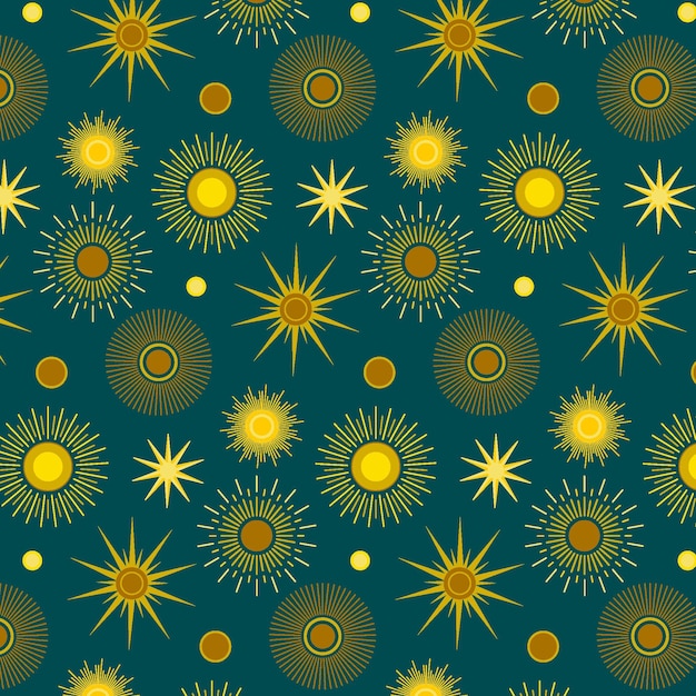 Hand getekend zon patroon