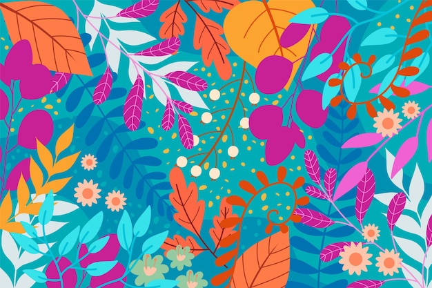 Hand getekende abstracte bladeren patroon
