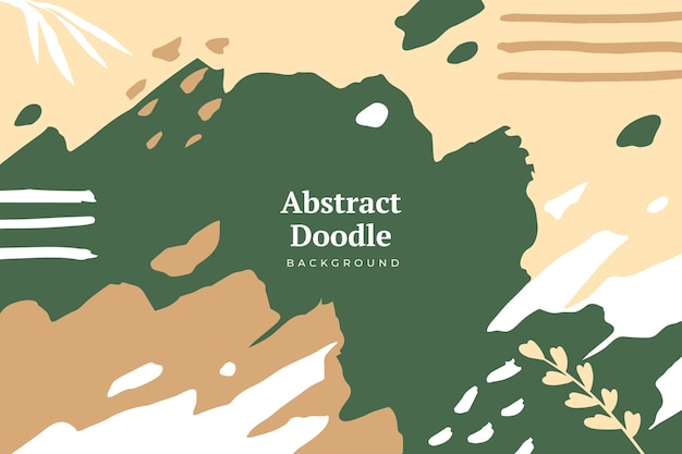 Gratis vector hand getekende abstracte doodle achtergrond