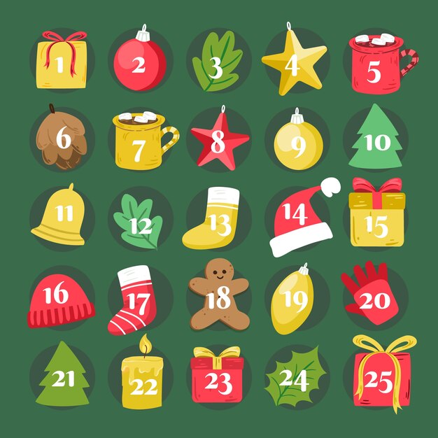Hand getekende adventskalender