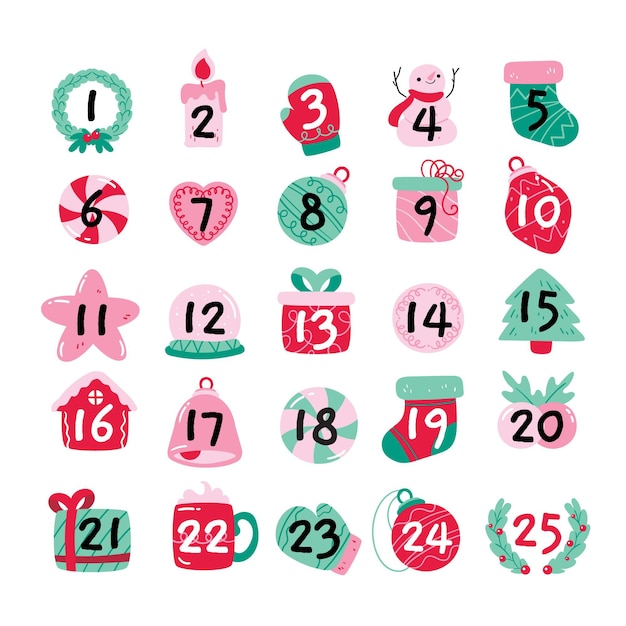 Hand getekende adventskalender