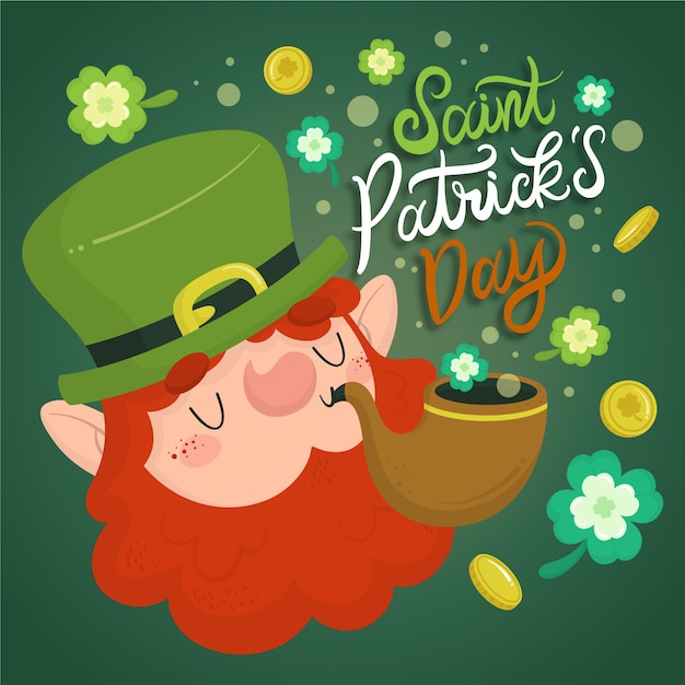 Gratis vector hand getekende afbeelding met st. patrick's dag