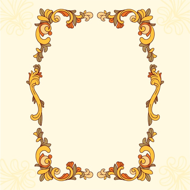 Hand getekende art nouveau frame