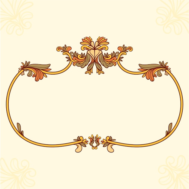 Hand getekende art nouveau frame