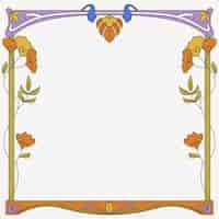 Gratis vector hand getekende art nouveau frame