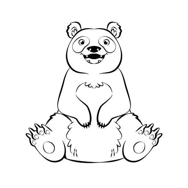 Hand getekende beer schets illustratie