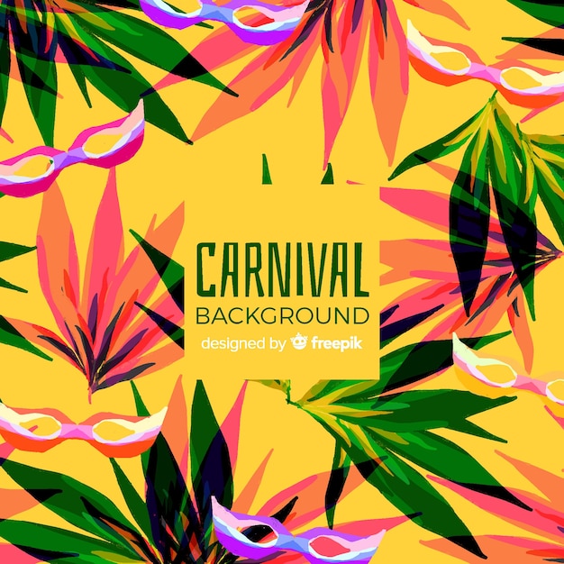 Hand getekende carnaval achtergrond