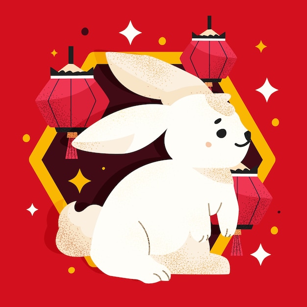 Gratis vector hand getekende chinese dierenriem dieren illustratie