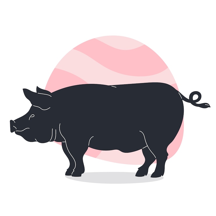 Gratis Vector hand getekende dieren silhouet illustratie