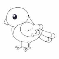 Gratis vector hand getekende duif schets illustratie