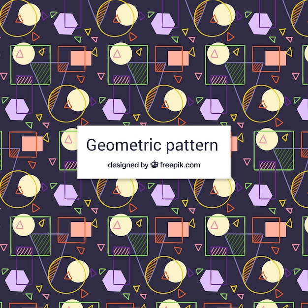 Hand getekende geometrische patroon achtergrond