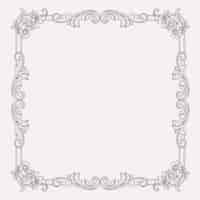 Gratis vector hand getekende gotische frame illustratie