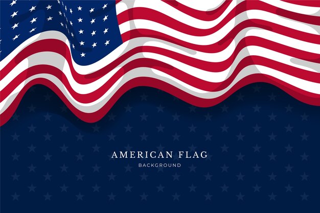 Hand getekende grunge Amerikaanse vlag