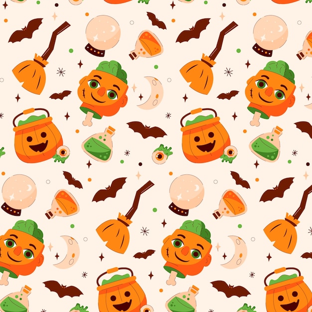 Hand getekende halloween geklets illustratie