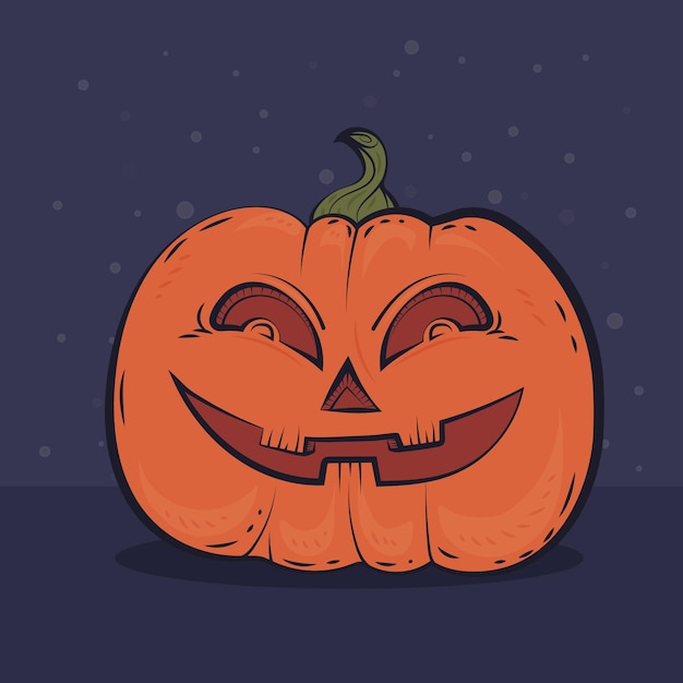 Hand getekende halloween pompoen illustratie