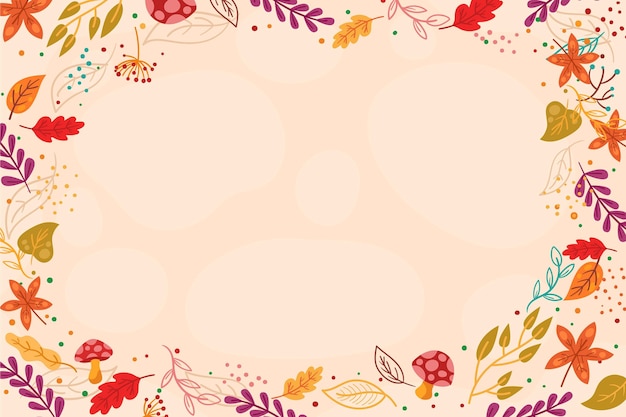 Gratis vector hand getekende herfst achtergrond