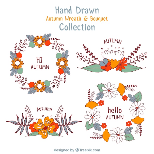 Hand getekende herfst collectie