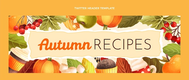 Gratis vector hand getekende herfst twitter header